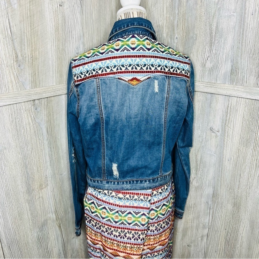 Stetson Skirt and Jacket Set Denim and Embroidery